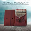 Picture of UNOKKI Kalimba 17 Key Thumb Piano, Portable Mahogany Mbira Finger Piano with Instruction, Carrying Bag, Tune Hammer, Holiday Gift for Kids & Adults on Christmas & Thanksgiving (Cherry)