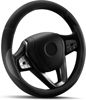 Picture of HOTOR Car Steering Wheel Cover - Universal Car Accessory for Diverse Cars, Durable Leather Cover with Anti-Slip Lining, for Steering Wheel with a Diameter of 14.5"-15",Gray