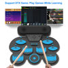 Picture of Electronic Drum Set Potable Drum Set Volume Control Electric Drum Set MIDI Drum Pad with 2 Built-in Stereo Speakers Foot Pedals, Sticks Christmas& Birthday Gift Can Record Tracks (Drum Songs Included)
