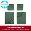 Picture of Mellanni King Sheets Set - 4 PC Iconic Collection Bedding - Hotel Luxury, Extra Soft, Cooling Bed Sheets - Wrinkle, Fade, Stain Resistant (King, Emerald Green)
