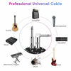 Picture of Sovvid Guitar Cable 20FT Instrument Cable Guitar Cord Electric Guitar Cable Guitar AMP Cord for Bass Guitar Keyboard 1/4 Inch Cable Right Angle Black White