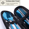 Picture of Travel Utensils with Case, Quatish Portable Silverware Set for Work, Stainless Steel Reusable Travel Cutlery Set, Fork and Spoon Set for Camping, Picnic, Gadgets, Lunch Box for Men, Blue