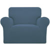Picture of Easy-Going Stretch Chair Sofa Slipcover 1-Piece Couch Sofa Cover Furniture Protector Soft with Elastic Bottom for Kids, Pet. Spandex Jacquard Fabric Small Checks (Chair, Bluestone)