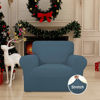 Picture of Easy-Going Stretch Chair Sofa Slipcover 1-Piece Couch Sofa Cover Furniture Protector Soft with Elastic Bottom for Kids, Pet. Spandex Jacquard Fabric Small Checks (Chair, Bluestone)