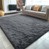 Picture of OLANLY 5x7 Machine Washable Large Area Rugs for Living Room, Bedroom, Soft Fluffy Shaggy Bedside Rug, Indoor Floor Carpet for Kids Girls and Boys, Dorms, Nursery, Home Decor Aesthetic, Grey