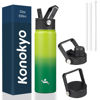 Picture of Konokyo 22oz Stainless Steel Bottles with 3 Lids Sport Insulated Water Bottle,Bamboo Grove