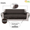 Picture of Easy-Going Reversible Couch Cover for 3 Cushion Couch Sofa Cover for Dogs Water Resistant Furniture Protector Cover with Foam Sticks Elastic Straps for Pet Cat (Sofa, Chocolate/Chocolate)