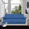 Picture of Easy-Going Reversible Couch Cover for 3 Cushion Couch Sofa Cover for Dogs Water Resistant Furniture Protector Cover with Foam Sticks Elastic Straps for Pet Cat (Sofa, Blue/Ivory)