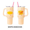 Picture of Silver Buffalo Gilmore Girls Luke's Diner Stainless Steel Tumbler with Handle and Straw, Fits in Standard Cup Holder, 40 Ounces