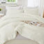 Picture of Litanika Ivory Comforter Set Full Size, 3 Pieces Lightweight Solid Bedding Comforter Set, All Season Fluffy Bed Set (79x90In Comforter & 2 Pillowcases)