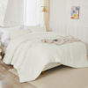 Picture of Litanika Ivory Comforter Set Full Size, 3 Pieces Lightweight Solid Bedding Comforter Set, All Season Fluffy Bed Set (79x90In Comforter & 2 Pillowcases)