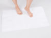 Picture of Cotton Paradise 100% Cotton Non Slip Bath Mats for Bathroom, 20x34 inch Soft Absorbent Quick Dry Machine Washable Floor Bath Mat, White Bath Rug
