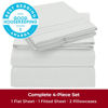 Picture of Mellanni Queen Sheets Set - 4 PC Iconic Collection Bedding Sheets & Pillowcases - Hotel Luxury, Extra Soft, Cooling Bed Sheets - for Women, Men, Kids & Teens (Queen, Ivory)