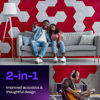 Picture of Ekkogo Acoustic Panels 12-Pack Soundproof Wall Panels 14''X13''X0.4'' Sound Panels High Density Sound Dampening Panels - [Candy Red Hexagon]