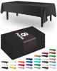 Picture of Pureegg Plastic Table Cloth Disposable - 8 Packs, Table Cloth for Retangle Table, 54"x108" Decorative Tablecloth for Parties, Picnics, Camping, Waterproof & Stain-Resistant, Black