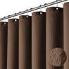 Picture of Dynamene Extra Long Shower Curtain - 84 Inch Long Brown Waffle Weave Heavy Duty Fabric Bathroom Shower Curtain, Neutral Weighted Hotel Thick Bath Curtain Set with 12 Plastic Hooks,72x84, Brown