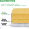 Picture of Dynamene Gold Fabric Shower Curtain - Waffle Weave Textured Heavy Duty Cloth Shower Curtains for Bathroom, 256GSM Hotel Luxury Weighted Bath Curtain Set with 12 Hooks,72x72, Gold