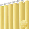 Picture of Dynamene Yellow Fabric Shower Curtain - Waffle Weave Textured Heavy Duty Cloth Shower Curtains for Bathroom, 256GSM Hotel Luxury Weighted Bath Curtain Set with 12 Hooks,72x72, Yellow