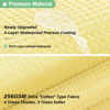 Picture of Dynamene Extra Long Shower Curtain - 84 Inch Long Waffle Weave Heavy Duty Fabric Bathroom Shower Curtain, Neutral Weighted Hotel Thick Bath Curtain Set with 12 Plastic Hooks,72x84, Yellow