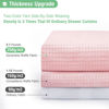 Picture of Dynamene Extra Long Shower Curtain - 84 Inch Long Waffle Weave Heavy Duty Fabric Bathroom Shower Curtain, Neutral Weighted Hotel Thick Bath Curtain Set with 12 Plastic Hooks,72x84, Pink