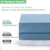 Picture of Dynamene Extra Long Shower Curtain - 84 Inch Long Blue Waffle Weave Heavy Duty Fabric Bathroom Shower Curtain, Weighted Hotel Thick Bath Curtain Set with 12 Plastic Hooks,72x84, Moonlight Blue