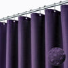 Picture of Dynamene Extra Long Shower Curtain,96 Inch Long Waffle Weave Heavy Duty Thick Fabric Bathroom Shower Curtain, Neutral Weighted Hotel Bath Curtain Set with 12 Plastic Hooks,72x96,Purple