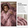 Picture of Bedsure Fuzzy Sherpa Faux Fur Twin Blanket Dusty Pink Cozy Gifts for Women Men, Soft Fleece Plush Warm Minky Thick Blanket Twin Size for Bed, Room Decor Dorm Essentials Pink Decor Gifts, 60x80