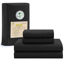 Picture of Lane Linen King Size Bedding Sets - 4Pc 100% Organic Cotton Sheets King Size, Percale Sheets, Breathable Bedding Sheets & Pillowcases, Luxury Hotel Sheets,15" Deep Pocket King Sheet Set - Black Sheets