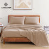 Picture of LANE LINEN 100% Organic Cotton Sheets Set Pure Long- Staple Percale Weave - Bedding for Bed Fits Mattress Upto 15in Deep Pocket (Twin Taupe)