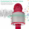 Picture of KIDWILL Wireless Bluetooth Karaoke Microphone for Kids, 5-in-1 Portable Handheld Karaoke Mic Speaker Player Recorder with Adjustable Remix FM Radio for Kids Girls Boys Teens Birthday (Red)