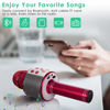 Picture of KIDWILL Wireless Bluetooth Karaoke Microphone for Kids, 5-in-1 Portable Handheld Karaoke Mic Speaker Player Recorder with Adjustable Remix FM Radio for Kids Girls Boys Teens Birthday (Red)