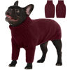 Picture of IECOii Large Dog Sweater,Pet Dog Sweaters for Large Dogs Boy,Thanksgiving Fall Doggie Sweatshirt,Turtleneck Thick Warm Girl Dog Sweater,Winter Knitwear Clothes for Corgi,French Bulldog(Wine-Red,L)