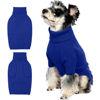 Picture of IECOii Dog Sweater,Dog Sweaters for Medium Dogs Girls Boys,Doggie Sweater Christmas,Pet Sweatshirt Knitwear Outfit for Holiday,Knit Turtleneck Warm Clothes for French Bulldog,Boston Terrier(Blue,M)