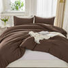 Picture of Litanika Brown Comforter Set Twin Size, 2 Pieces Lightweight Solid Bedding Set & Collections, All Season Fluffy Bed Set (66x90In Comforter & 1 Pillowcase)