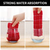 Picture of Homaxy Kitchen Towels and Dishcloths Set, 12 x 12 and 13 x 28 Inches, Set of 8 Bulk Cotton Terry Kitchen Towels Set, Checkered Designed, Soft and Super Absorbent Dish Towels, Red