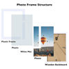 Picture of JCJMY 5x7 Picture Frame White with 4x6 Mat for Wall Hanging or Tabletop, Display Photo 4x6 with Mat or 5x7 Without Mat, 5 by 7 Wall Gallery Poster Photo Frame with Shatter Resistant Plexiglass, White