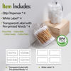 Picture of 4 Pack Acrylic Qtip Holder Dispenser for Cotton Swabs, Balls, Pads, Floss Picks- Small Clear Plastic Canister Apothecary Jar Set, Bathroom Essentials Accessories Decor, Vanity Makeup Storage Organizer
