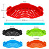 Picture of Clip On Strainer Silicone for all Pots and Pans, AUOON Pasta Strainer Clip on Food Strainer for Meat Vegetables Fruit Silicone Kitchen Colander