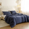 Picture of ROSGONIA California King Comforter Set Navy Blue,3pcs(1 Boho Cal King Comforter & 2 Pillowcases) All Season Bedding Soft Bedspread Blanket Quilt