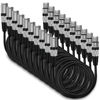 Picture of GearIT XLR to XLR Microphone Cable (10 Feet, 10-Pack) XLR Male to Female Mic Cable 3-Pin Balanced Shielded XLR Cable for Mic Mixer, Recording Studio, Podcast - Black, 10ft, 10 Pack