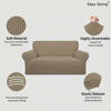 Picture of Easy-Going Stretch Loveseat Slipcover 1-Piece Sofa Cover Furniture Protector Couch Soft with Elastic Bottom for Kids Polyester Spandex Jacquard Fabric Small Checks (Loveseat, Natural)