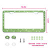 Picture of Bling License Plate Frame for Women, 1PCS Sparkly License Plate Frames| Over 1200 pcs 14 Facets Bedazzled Clear Glass Diamond Rhinestone Crystals w/Free Glitter Diamond Box (Olive Green)