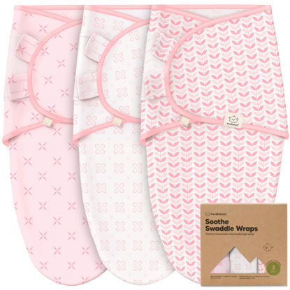 Picture of KeaBabies 3-Pack Organic Baby Swaddle Sleep Sacks - Newborn Swaddle Sack,Ergonomic Baby Swaddles 0-3 Months,Swaddles for Newborns,Baby Sleep Sack,Baby Swaddle Blanket Wrap,Baby Essentials(Blossom, XS)