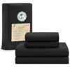 Picture of Lane Linen 100% Organic Cotton California King Sheets Set, 4-Piece Pure Organic Cotton Long Staple Percale Weave Ultra Soft Best Bedding Sheets for Bed, Breathable, Fits Mattress Upto 15" Deep - Black