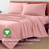Picture of LANE LINEN 100% Organic Cotton Full Sheets Set, 4-Piece Pure Organic Cotton Percale Sheets, Long Staple Cotton Sheets, Ultra Soft Bedding Sheets, Breathable,Fits Mattress Upto 15" Deep - Rose Dawn