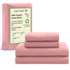 Picture of LANE LINEN 100% Organic Cotton California King Sheets Set, 4-Piece Pure Organic Cotton Long Staple Percale Weave Soft Best Bedding Sheets for Bed, Breathable, Fits Mattress Upto 15" Deep - Rose Dawn