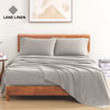 Picture of LANE LINEN 100% Organic Cotton California King Sheets Set, 4-Piece Pure Organic Cotton Long Staple Percale Weave Ultra Soft Best Bedding Sheets for Bed, Breathable,Fits Mattress Upto 15" Deep - Silver