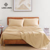 Picture of LANE LINEN 100% Organic Cotton Linen Full-Sheets Set 4-Piece Pure Long Staple Percale Weave Soft Bedding Sheets for Bed Breathable Fits Mattress Upto 15" Deep