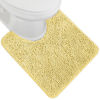 Picture of Gorilla Grip Plush Absorbent Shaggy Chenille Bath Rug Mat for Toilet Base with Rubber Backing, Machine Washable, Microfiber Bathroom Contour Mats for Toilets, Bath Room Decor, Oval, 22.5x19.5, Yellow