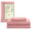 Picture of LANE LINEN 100% Organic Cotton Twin XL Sheets Set, 3-Piece Pure Organic Cotton Percale Sheets, Cotton Bedsheets, Ultra Soft Bedding Sheets, Breathable, Fits Mattress Upto 15" Deep - Rose Dawn
